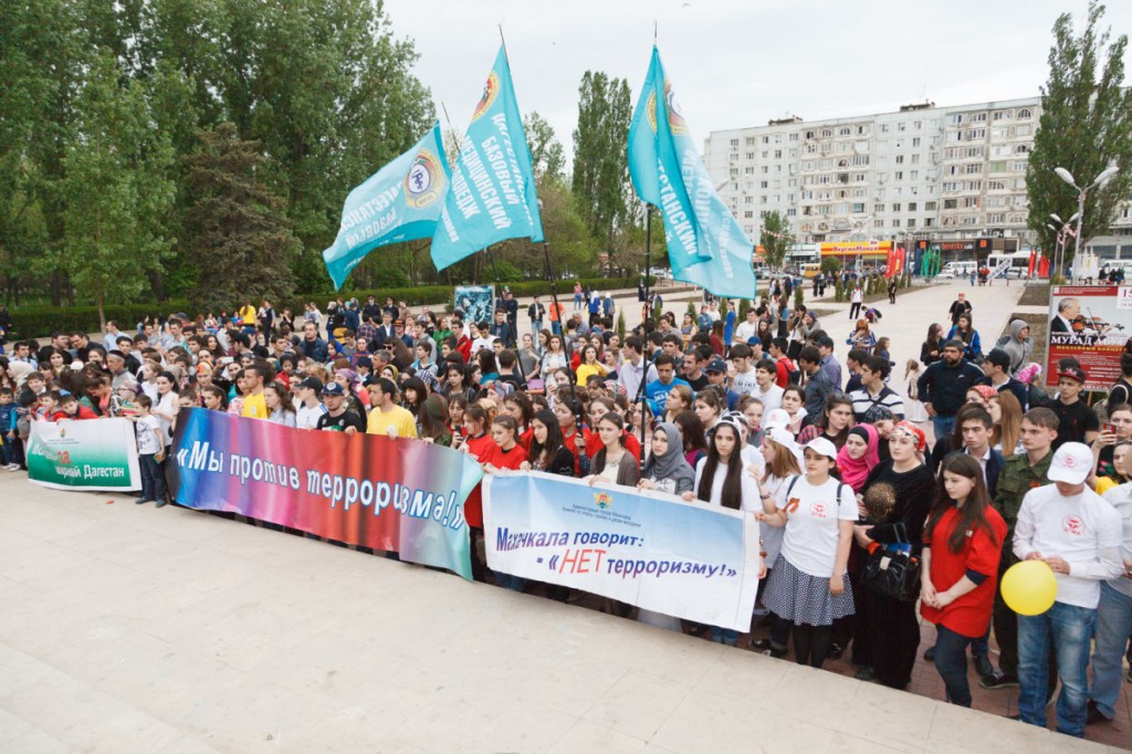 Общегородскую акцию «Молодежь против террора и экстремизма», посвященную Международному дню солидарности молодежи
