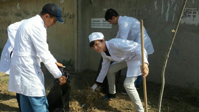 Башларовцы приняли участие в городском субботнике