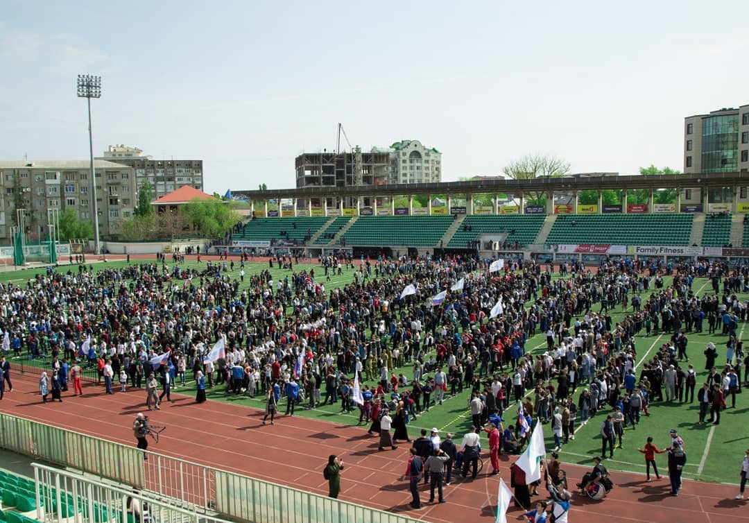 Рекордно массовая утренняя зарядка.