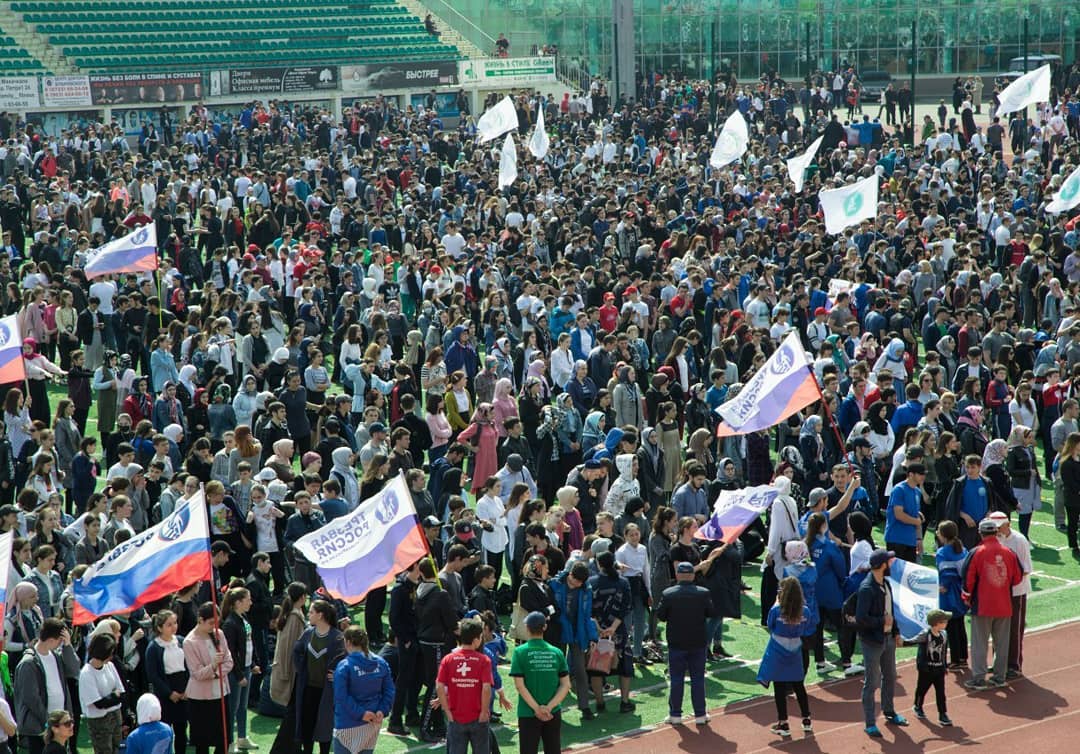 Рекордно массовая утренняя зарядка.